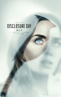 Theatrical poster for Disclosure Day, directed by Steven Spielberg